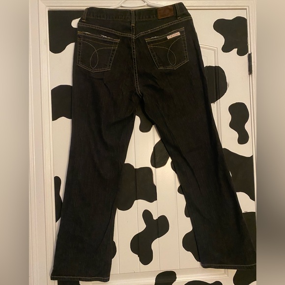 Calvin Klein Denim Bootcut Jeans Black - Picture 2 of 3